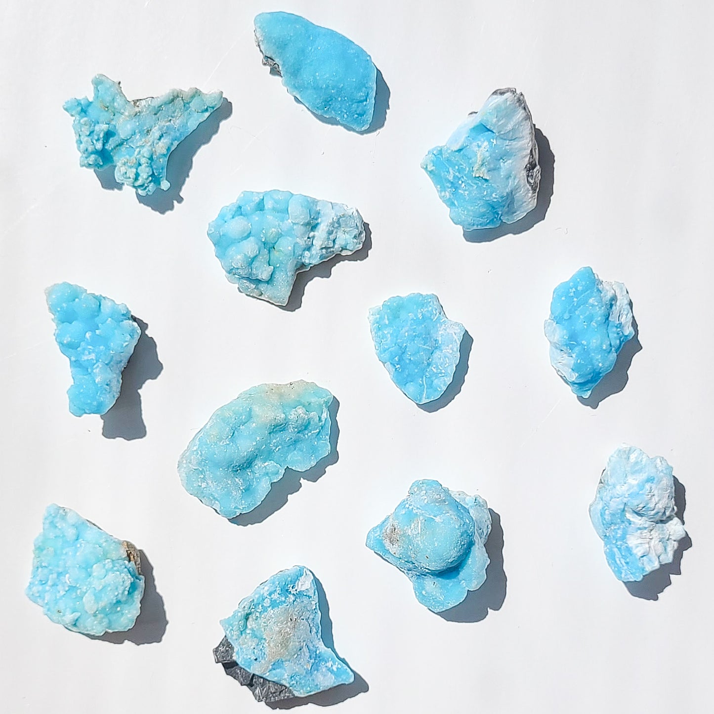 Blue Aragonite specimens - Small