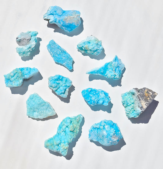 Blue Aragonite specimen - Medium