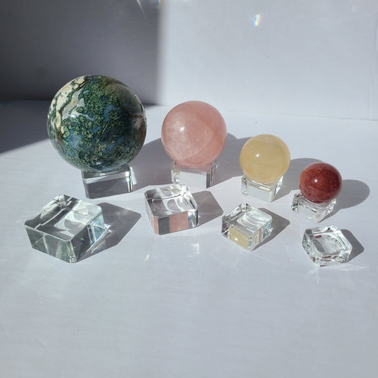 Clear Sphere stands