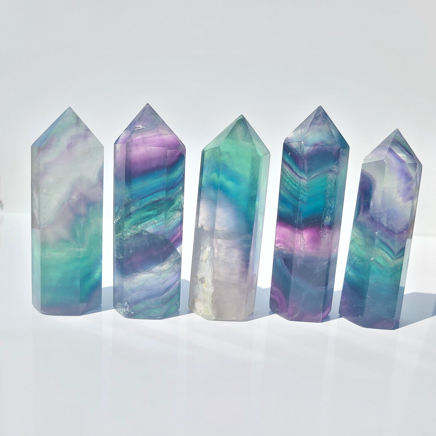 Rainbow Fluorite tower - by tower