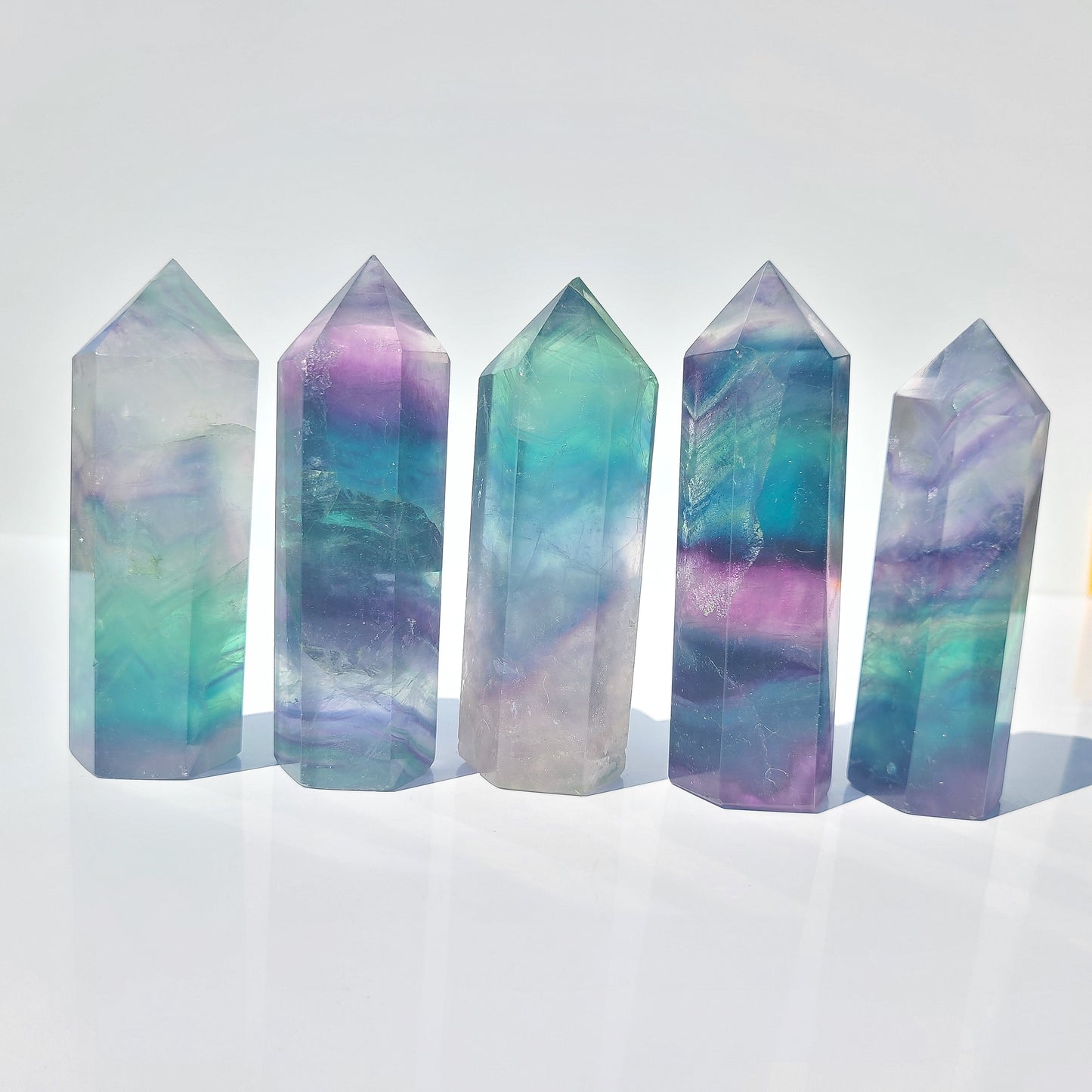 Rainbow Fluorite tower - by tower