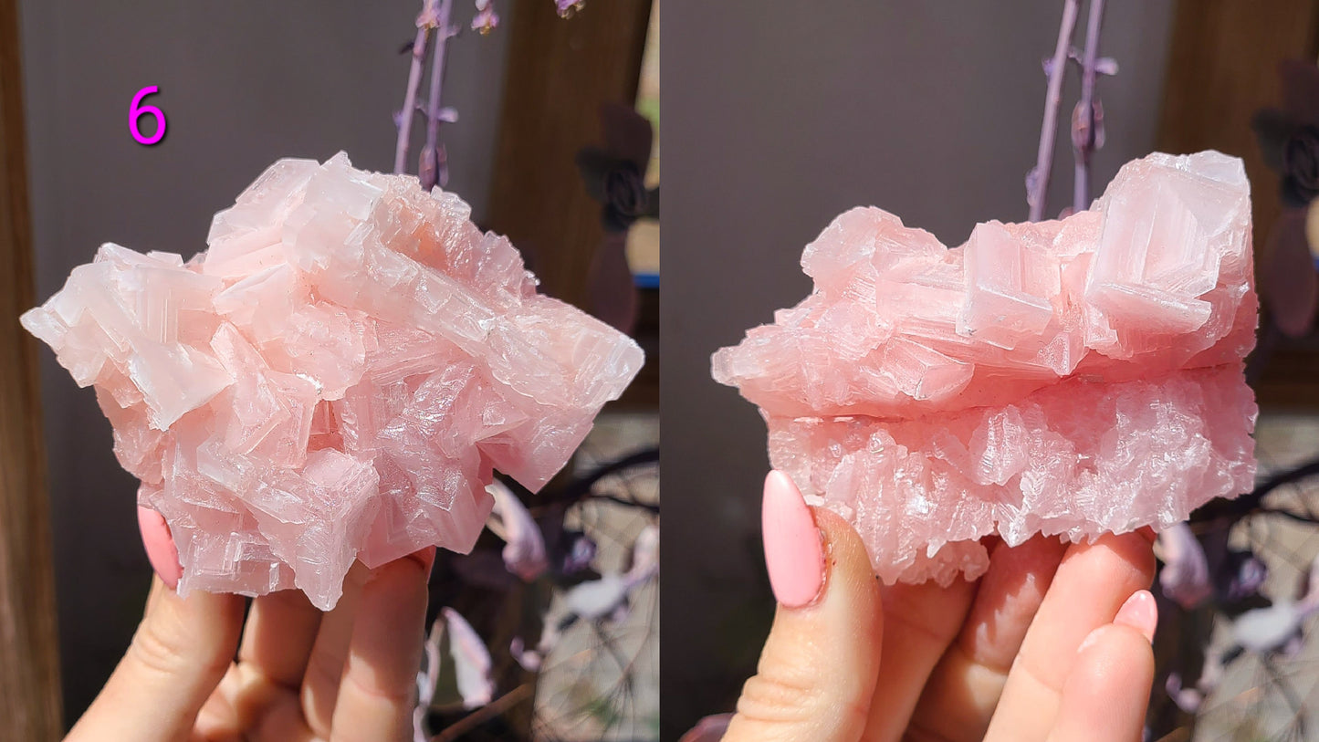 Pink Halite specimen - by piece, Rare High grade pink